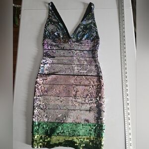 Tony Bowls colorful sequin dress